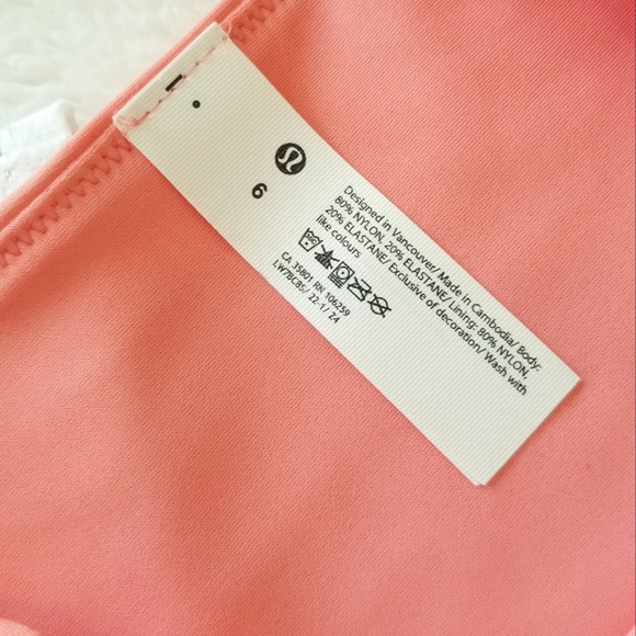 Lululemon Waterside High Waist Skimpy Swim Bikini Bottom Raspberry Creme NWT - Picture 8 of 14